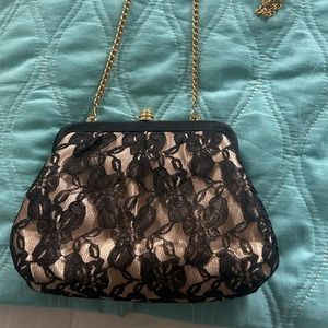 Black lace small clutch